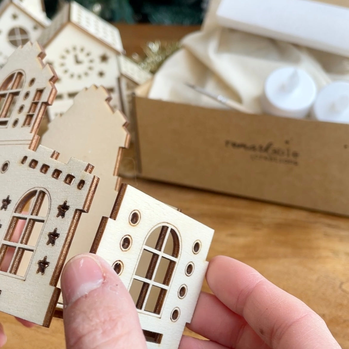 Christmas Village DIY Kit | with LED Lights
