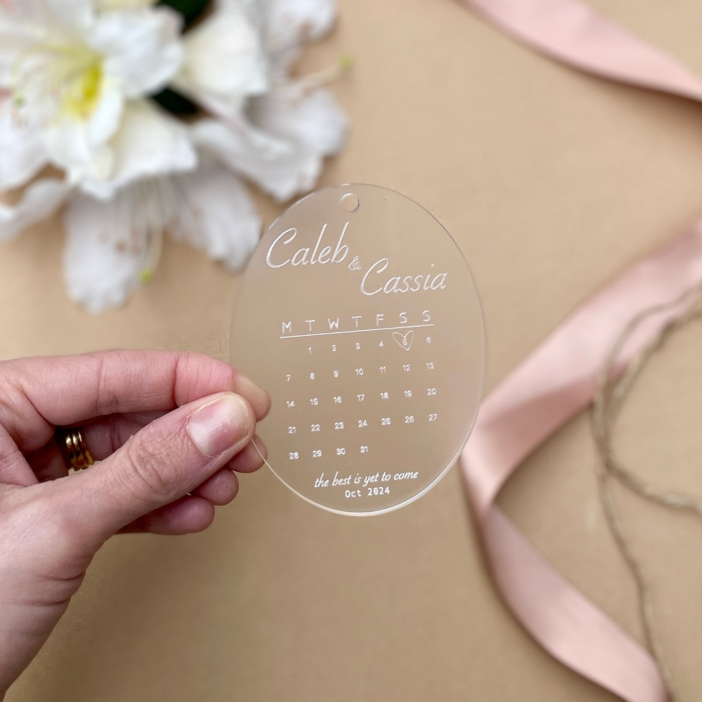 ‘We’re Engaged’ Ornament (Frosted)