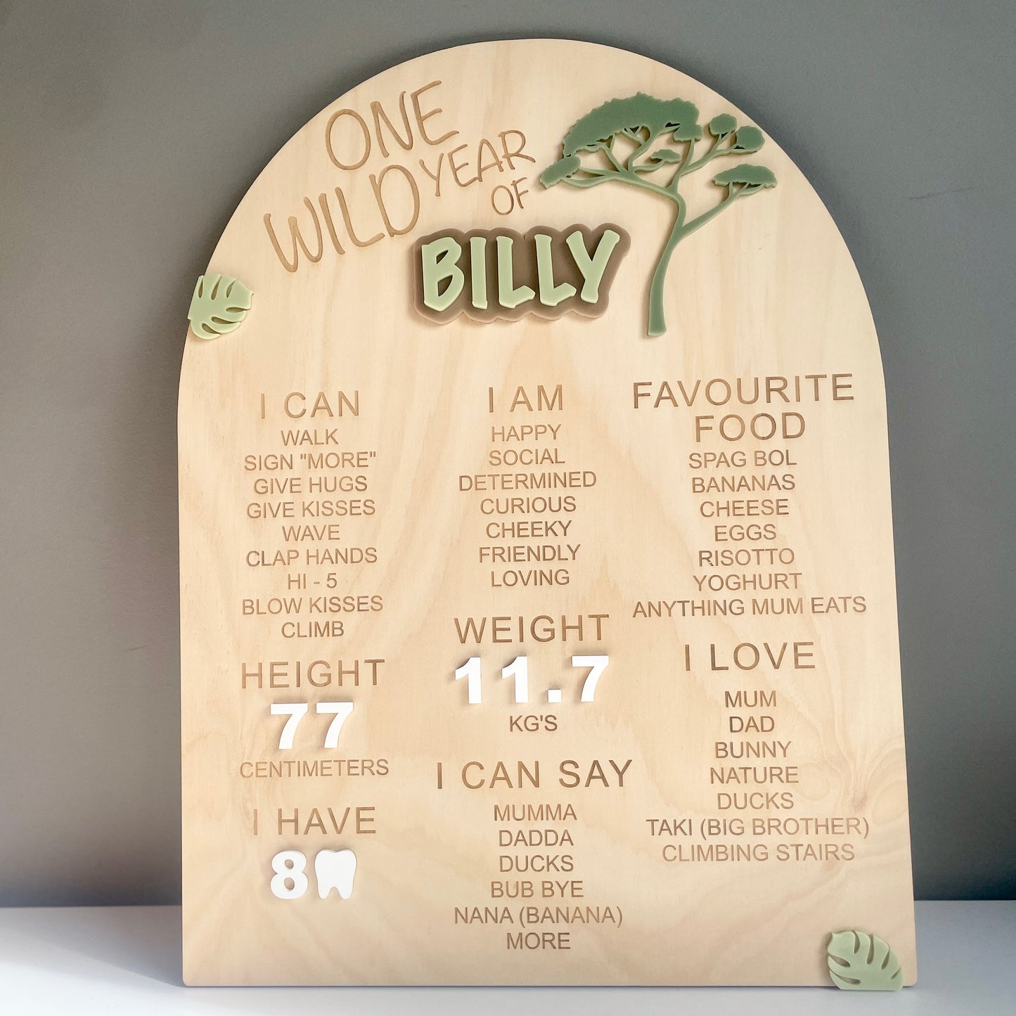 One Wild Year | Milestone Birthday Board