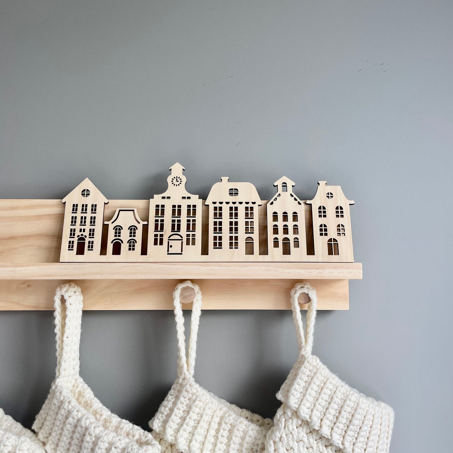 Christmas Village Wall Decor | Scandinavian