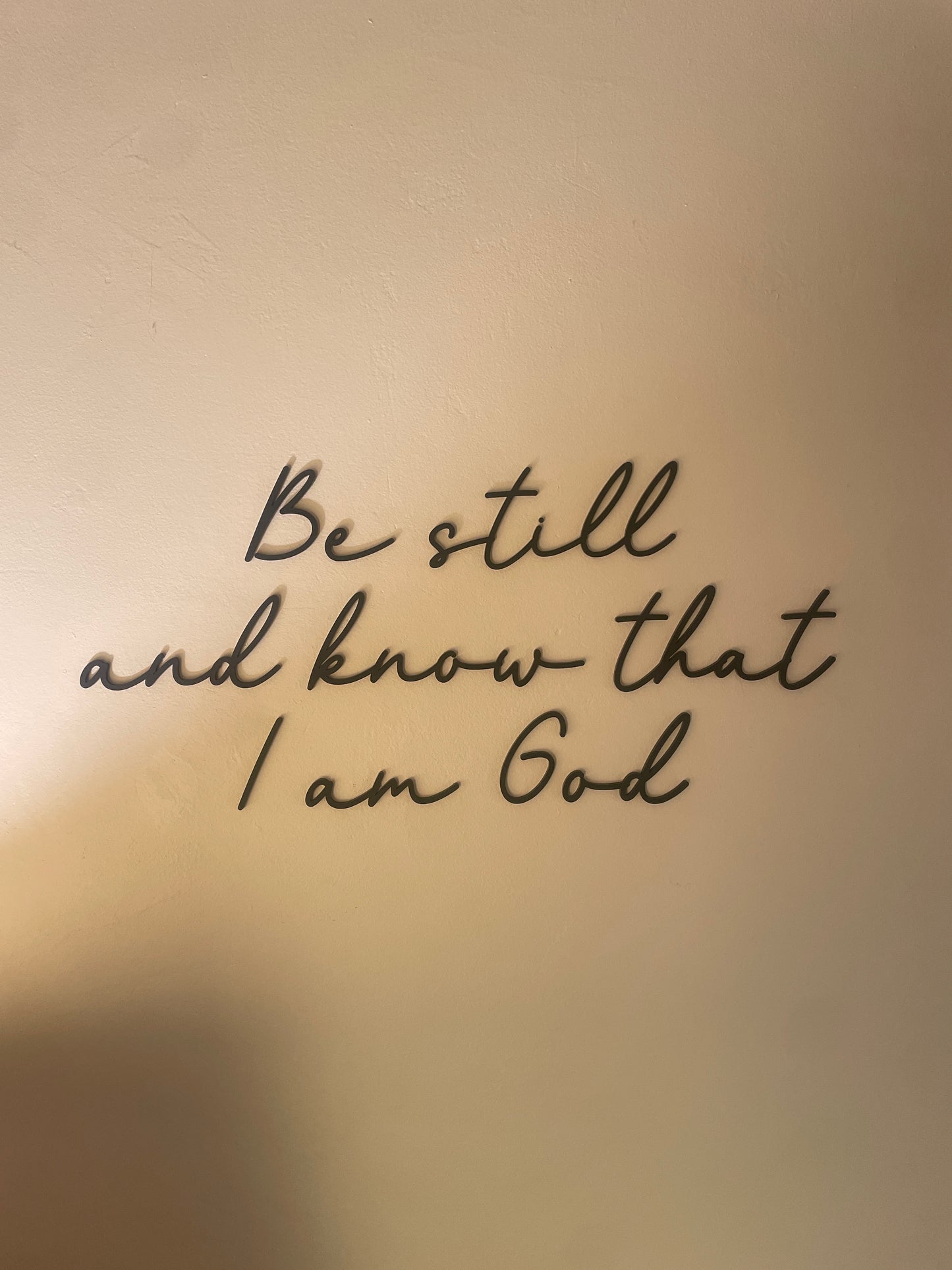 “Be still and know that I am God” Wall Lettering | Scripture Home Decor - Remarkable Creations