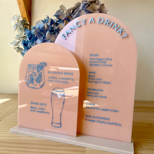 Bar Sign | Double Panel | His and Hers Cocktails