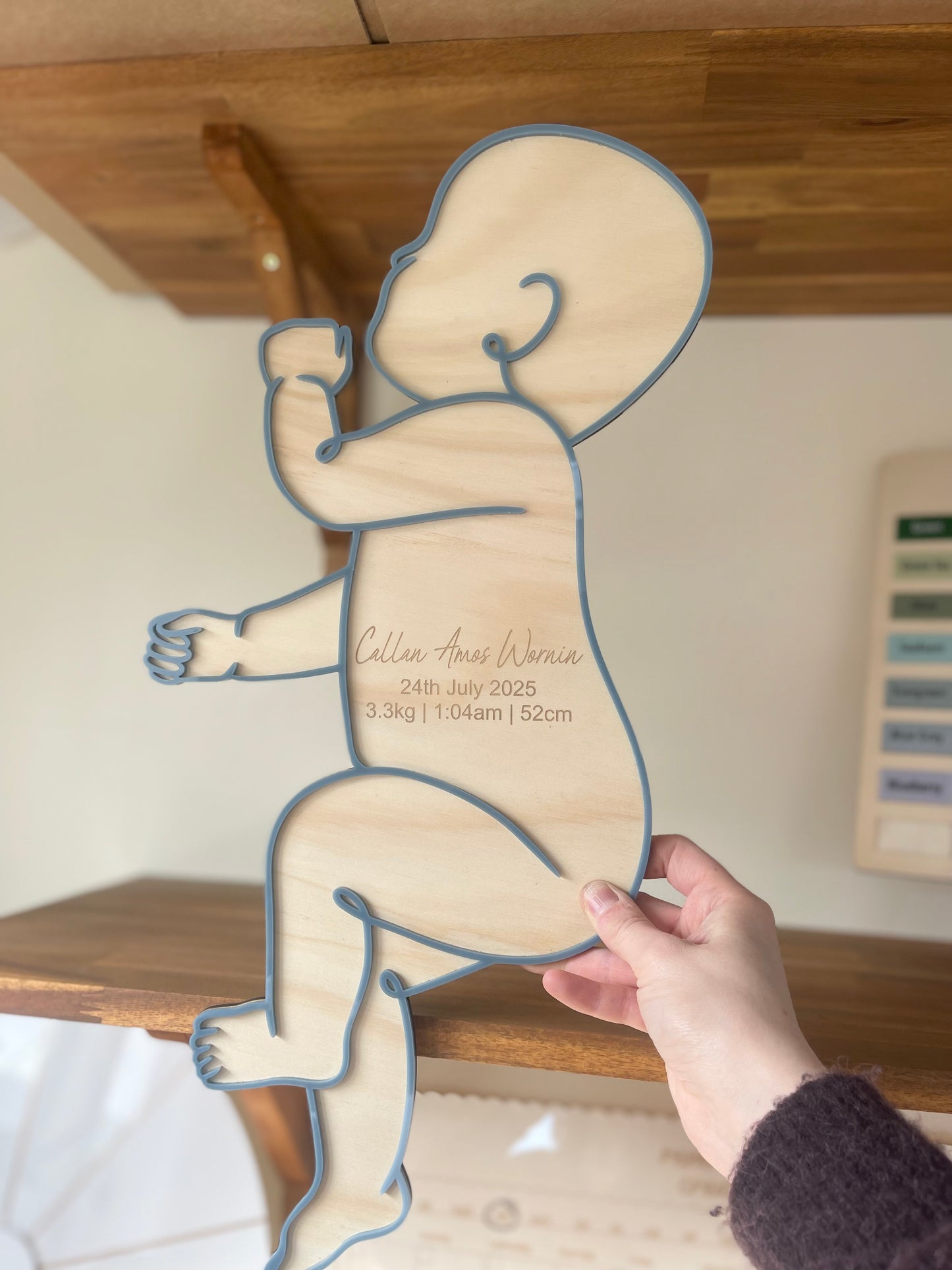 1:1 Scale Birth Plaque
