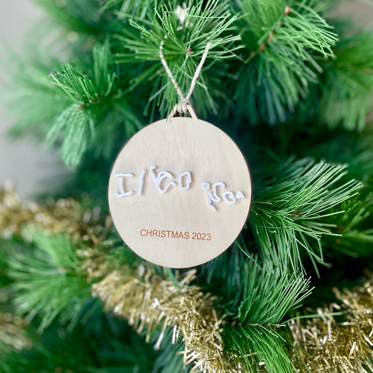 Handwritten Name Ornament