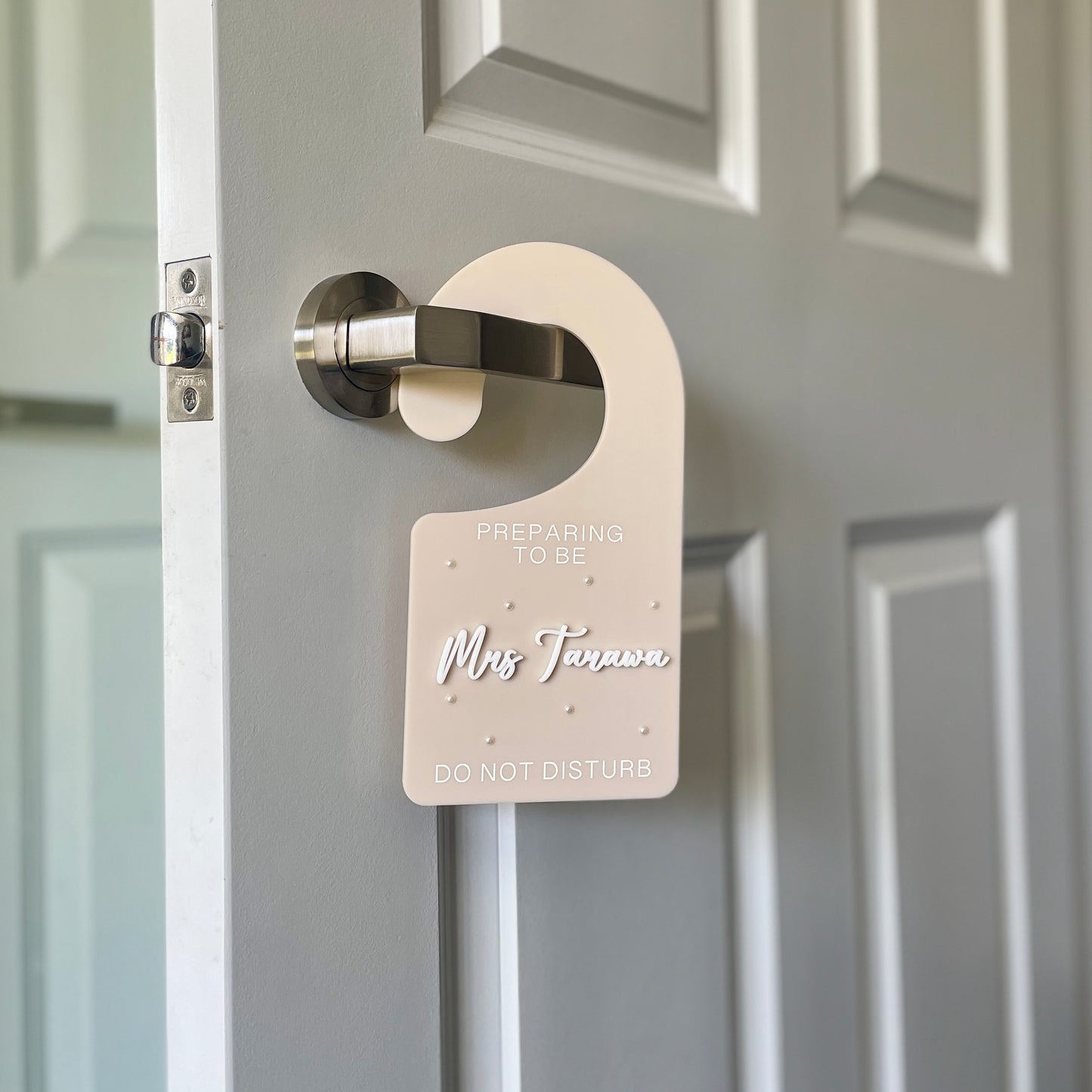 Preparing to Be Mrs Door Hanger