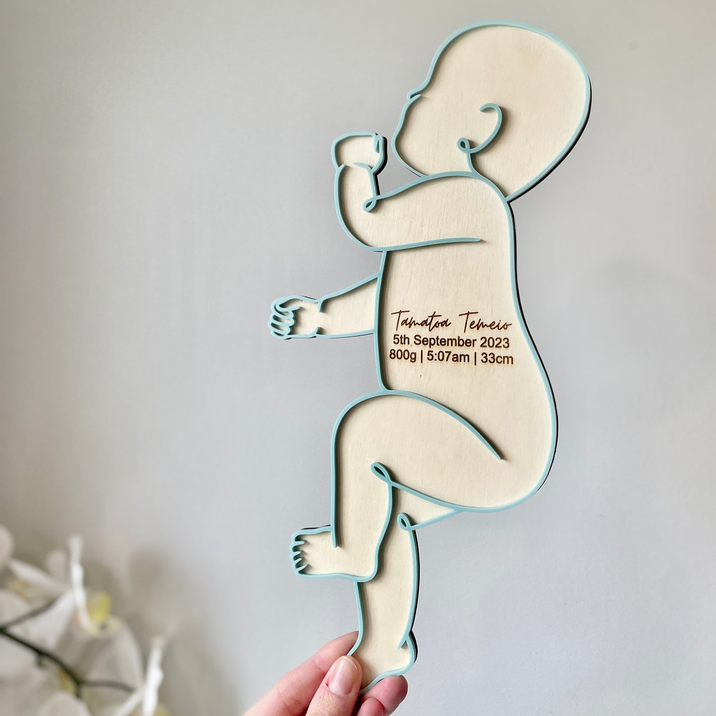 1:1 Scale Birth Plaque