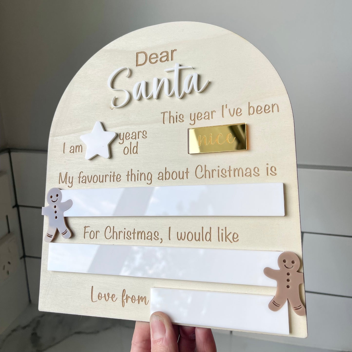 Reusable Letter to Santa Plaque