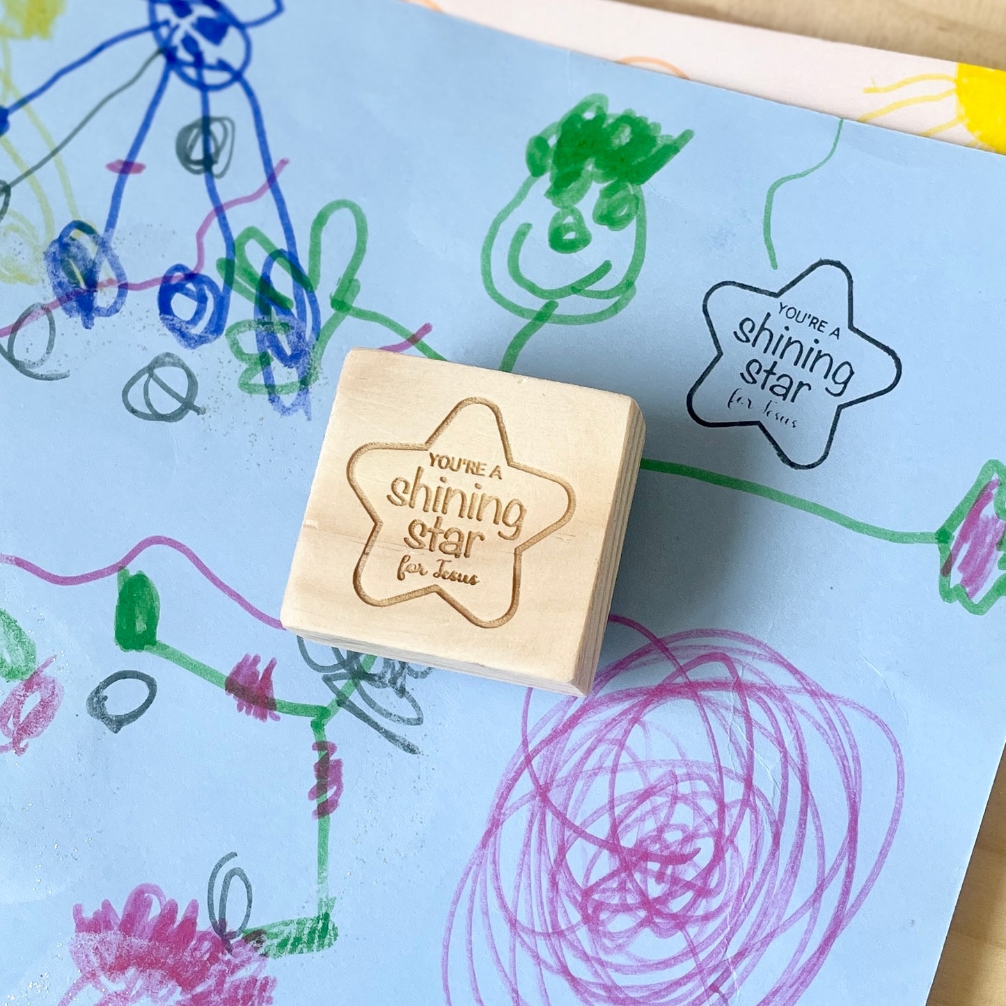 Shining Star for Jesus | Rubber Stamp