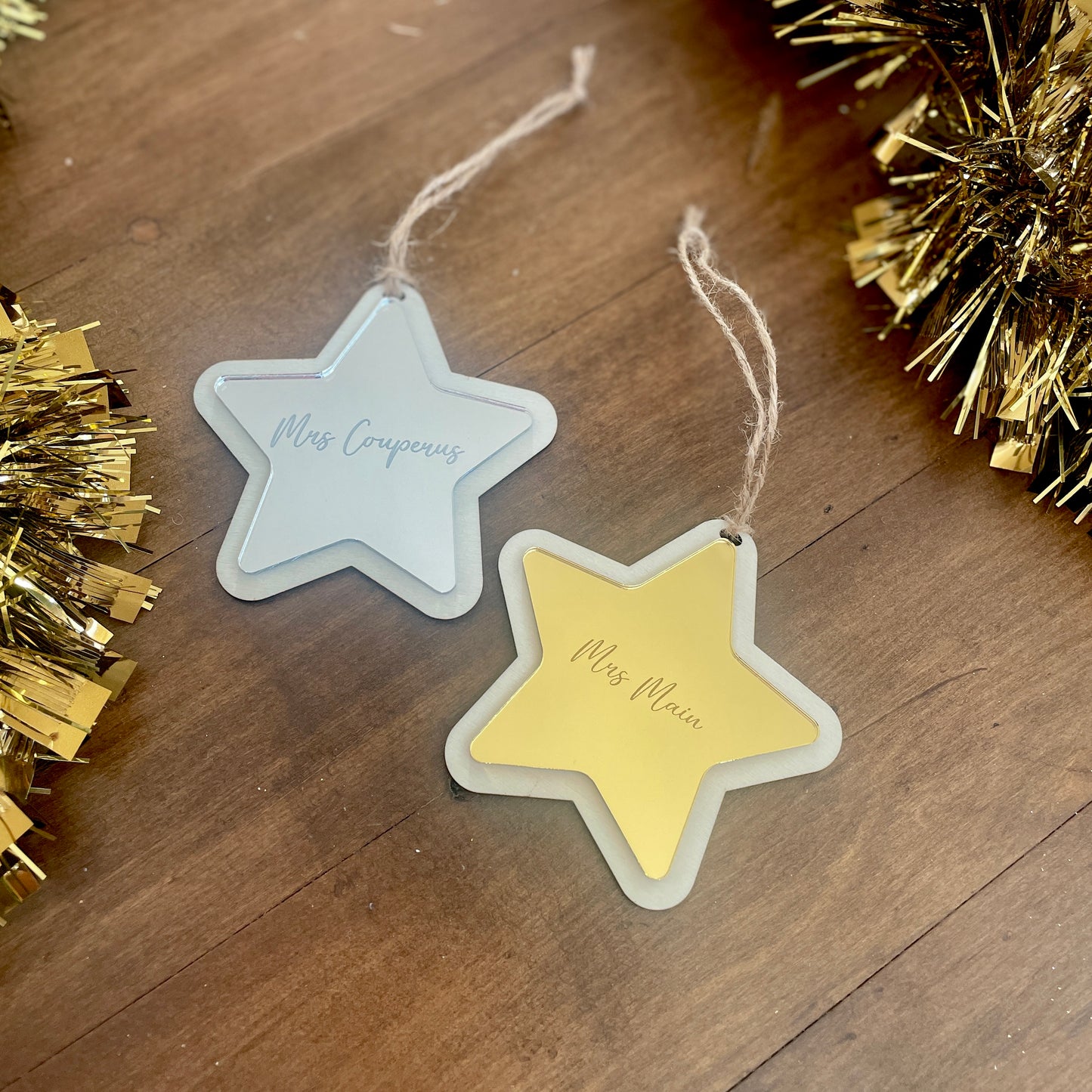 Teacher Star Ornament | Double Sided Design