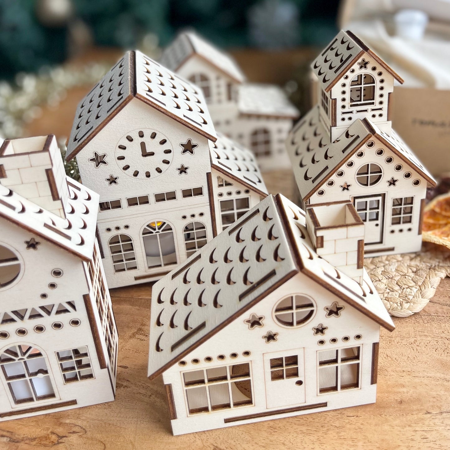Christmas Village DIY Kit | with LED Lights