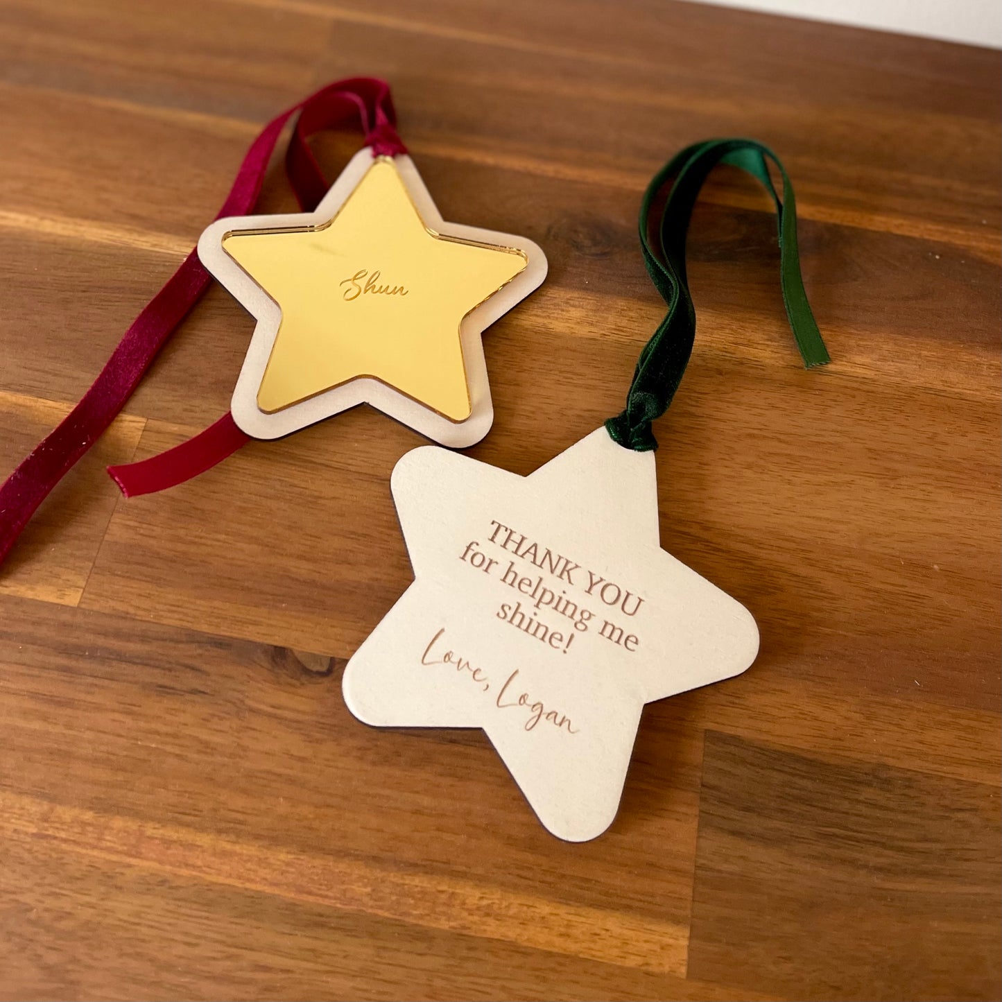 Teacher Star Ornament | Double Sided Design