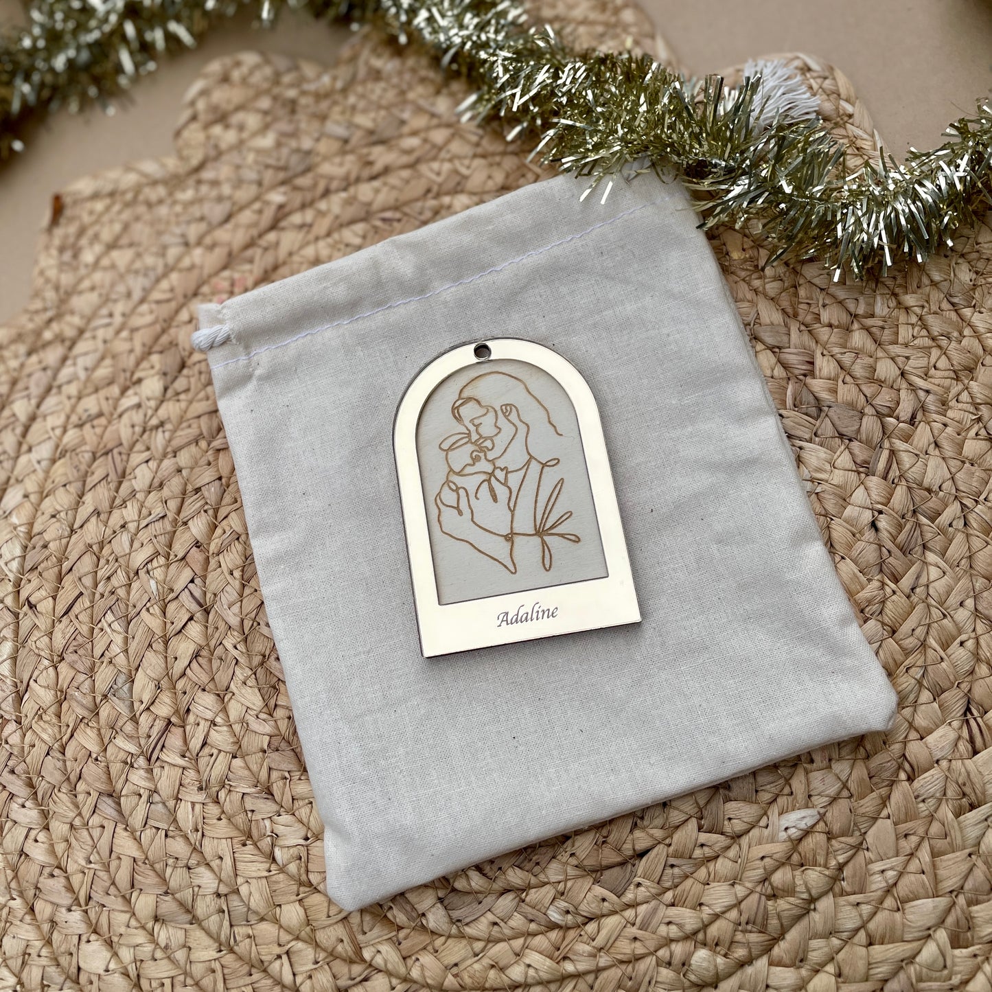 Double Layer Angel Baby Ornament