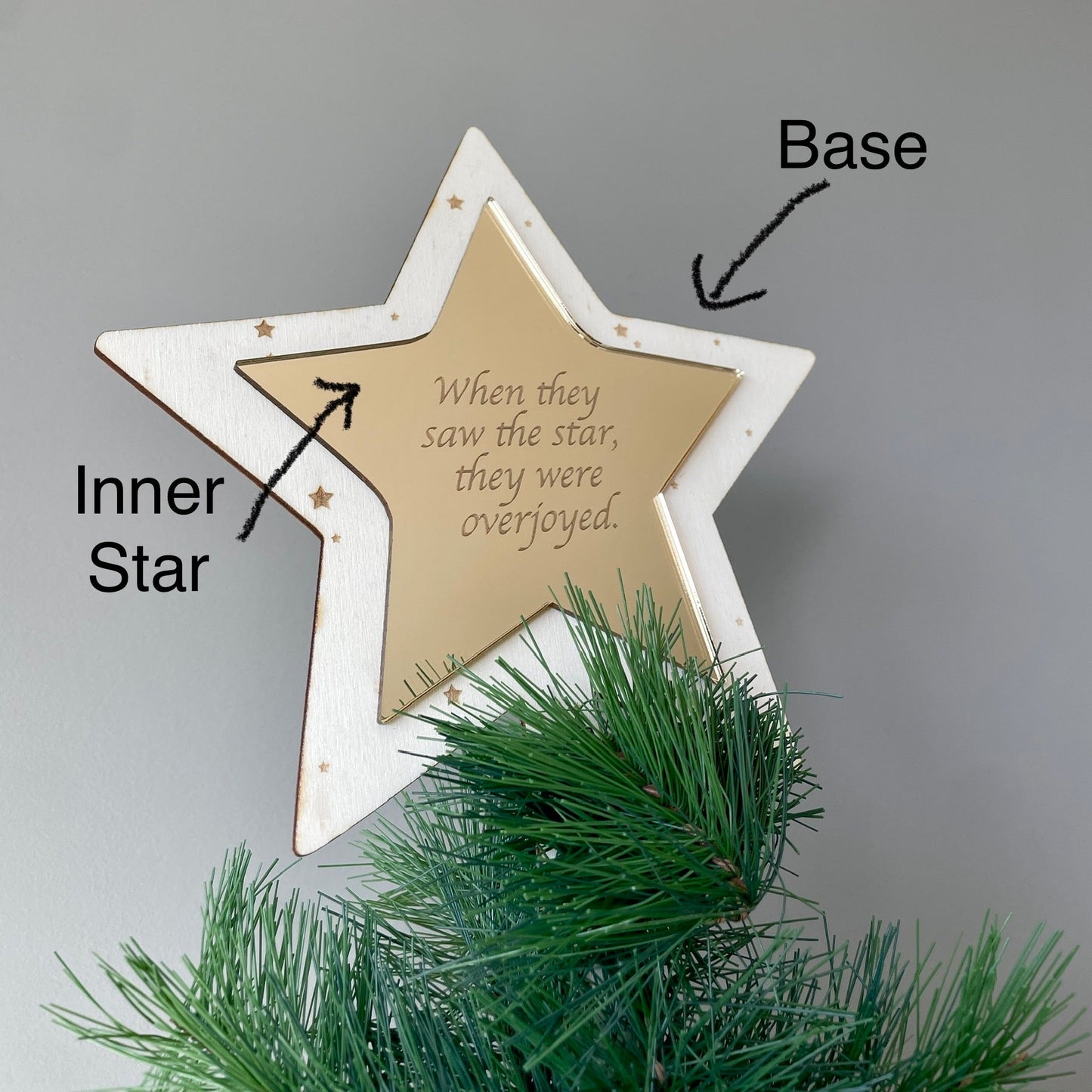 Family Name Christmas Tree Topper