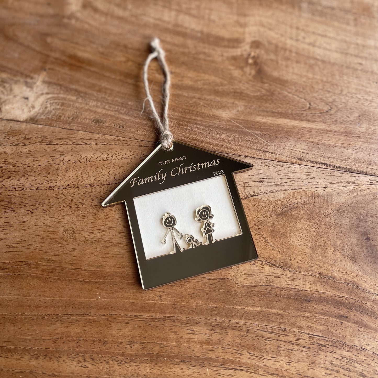 Double Layer Stick Family Ornament