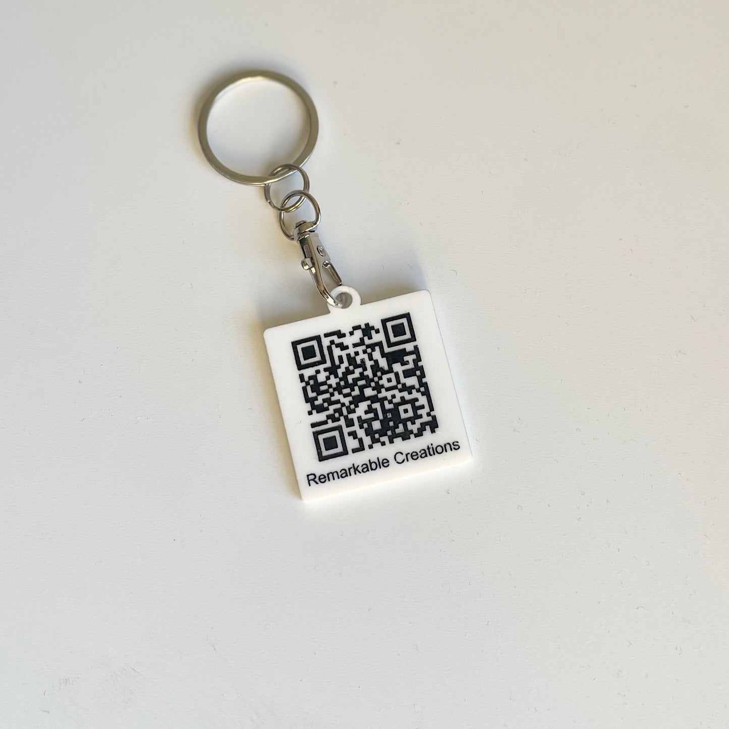 Promotional QR Code Keyring | Single Layer - Remarkable Creations