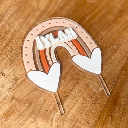 Boho Rainbow Cake Topper