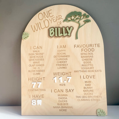 One Wild Year | Milestone Birthday Board - Remarkable Creations