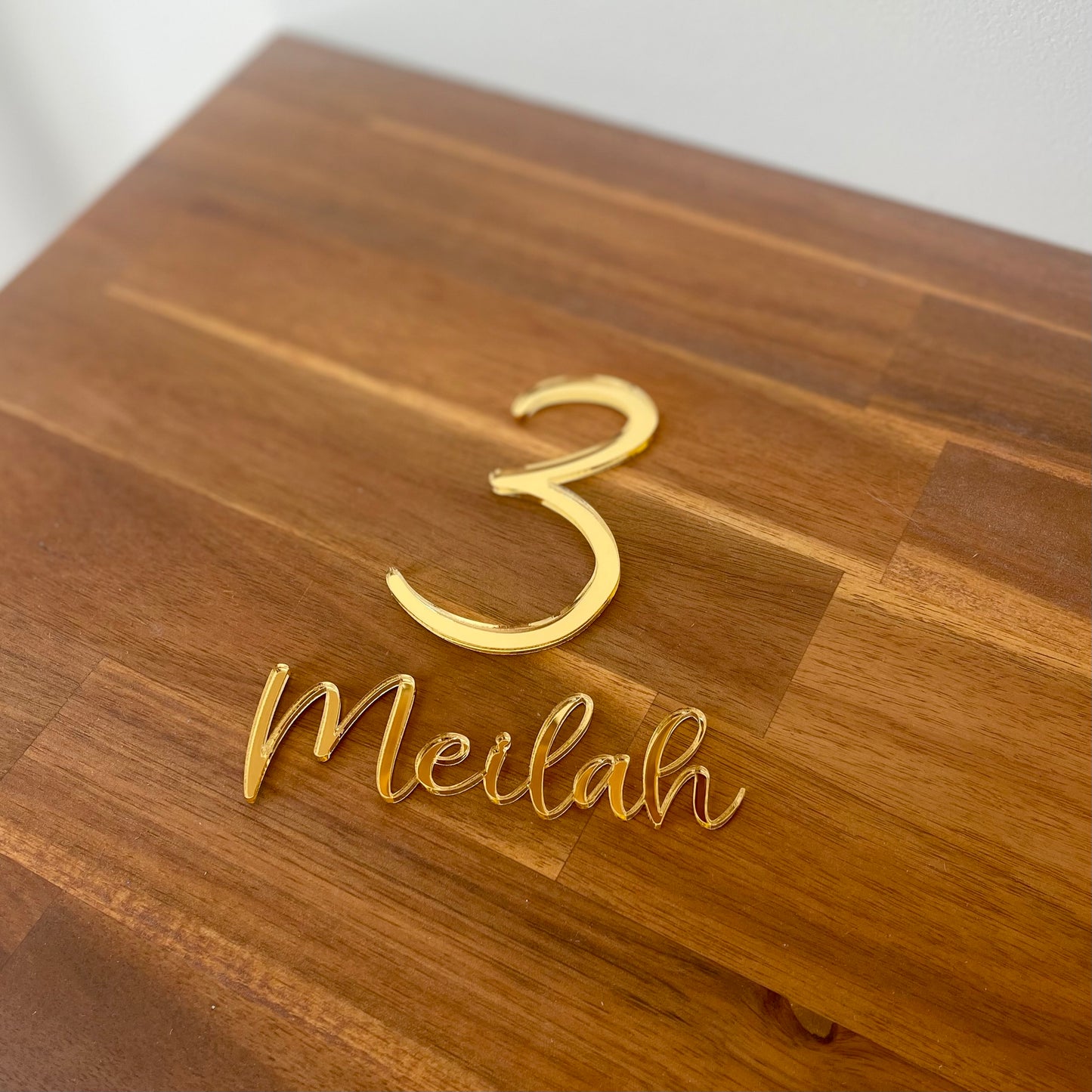 Name and Age | Cake Topper | 2 pc set