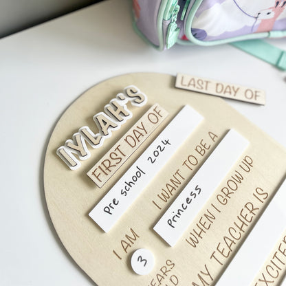 First/Last Day Board INTERCHANGEABLE