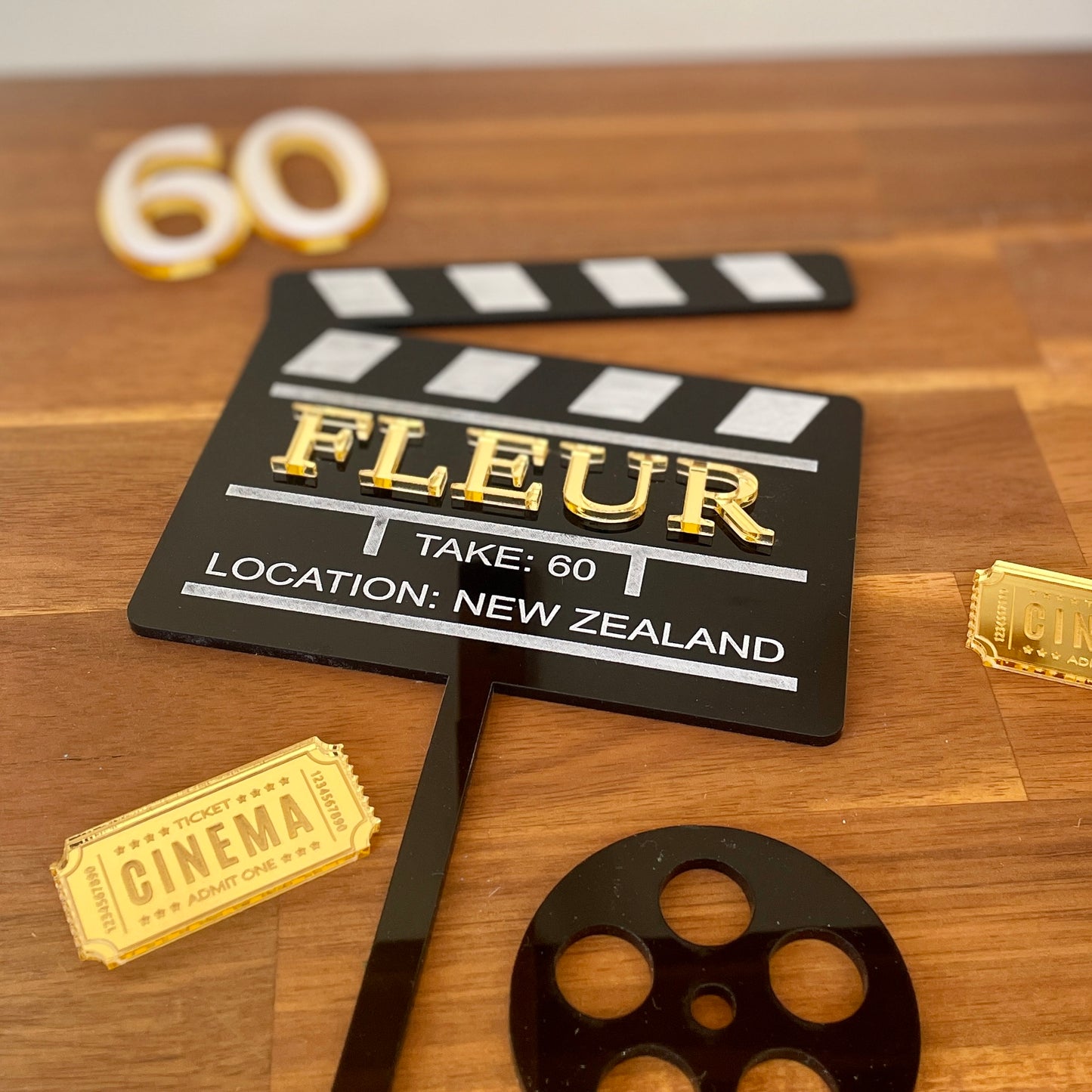 Movie Set Themed Cake Topper | 5 PC Set