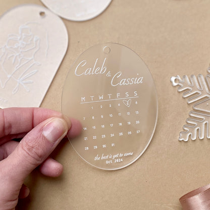‘We’re Engaged’ Ornament (Frosted) - Remarkable Creations