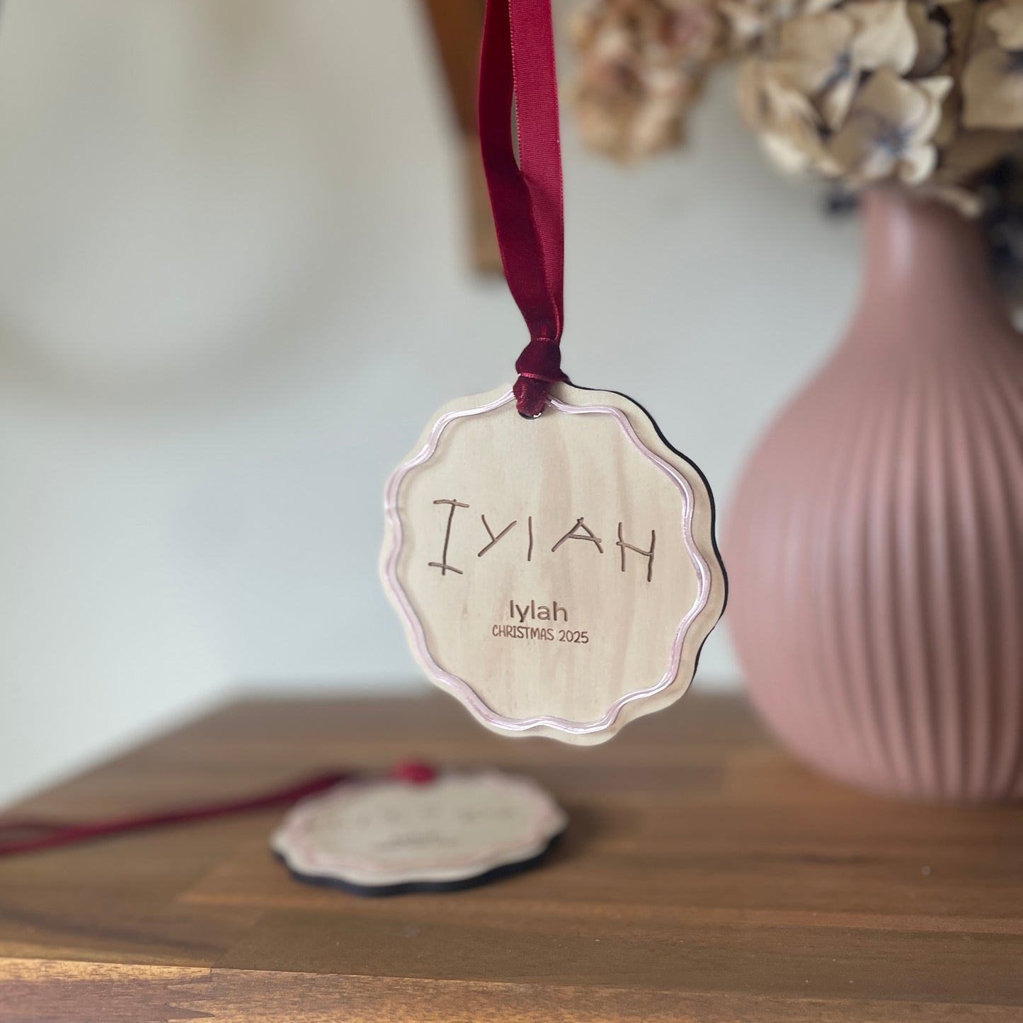 Handwritten Name Ornament