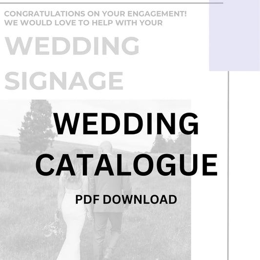 Wedding Signage Catalogue | PDF Download