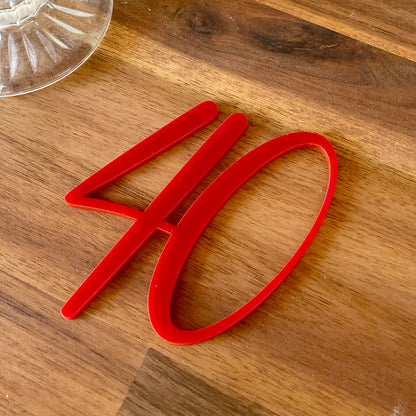 Age Cake Topper | Coloured Acrylic | Large