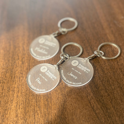 Custom Design Keyring | Frosted Acrylic | Corporate Gift