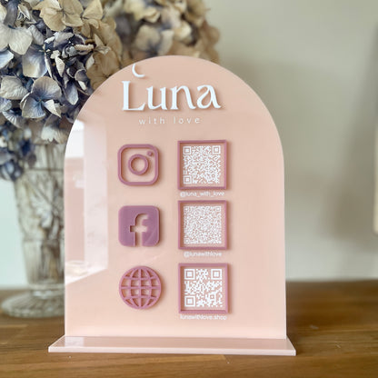 QR Code Sign | Arch | Single Panel - Remarkable Creations