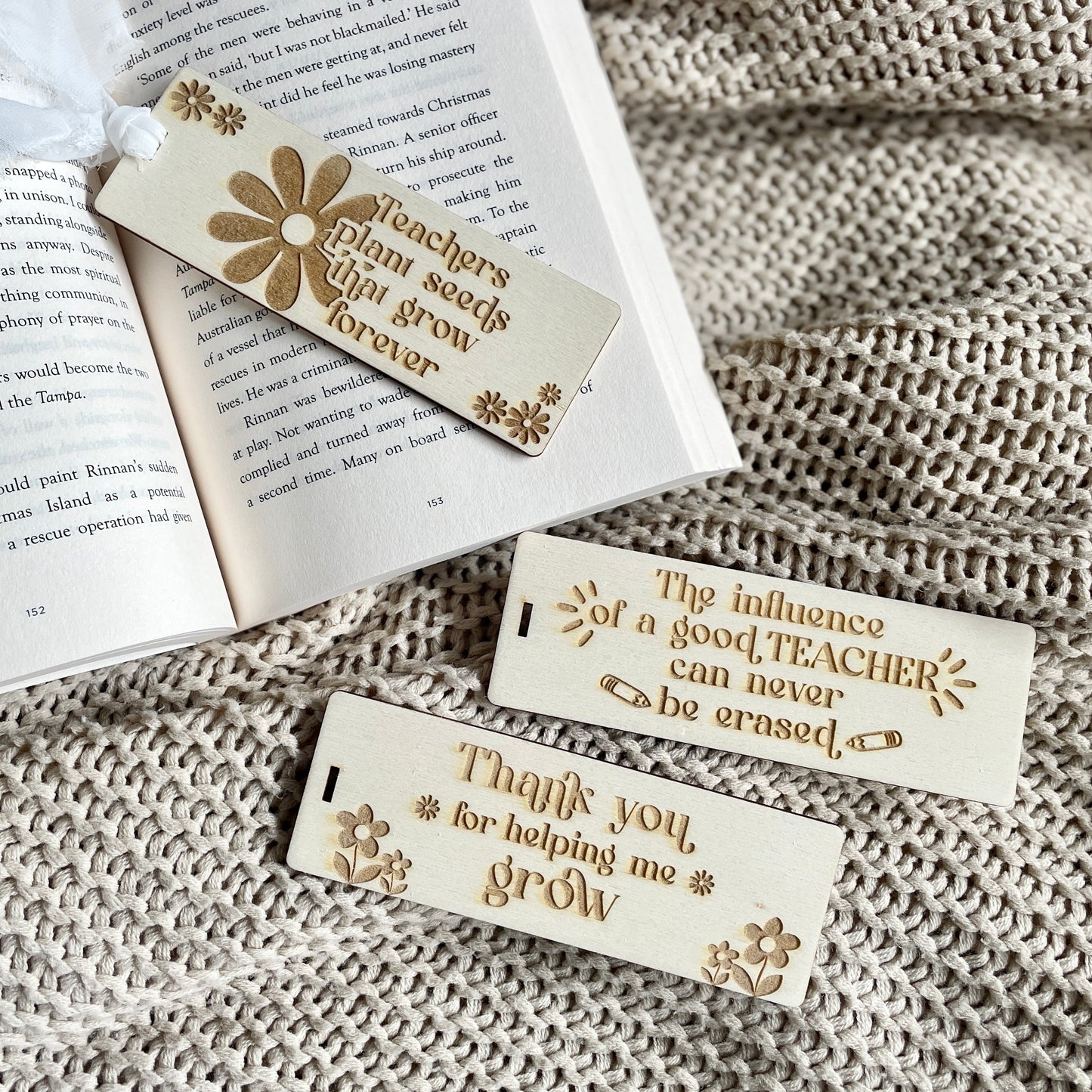 Teacher Wooden Bookmarks