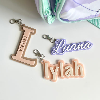 Letter Name Bag Tag