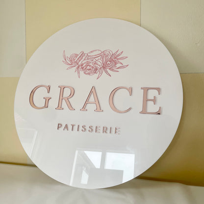 Business Logo Sign | Acrylic | Round