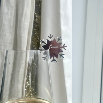 Snowflake Drink Tag