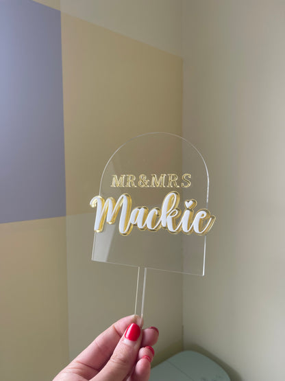 Arch Cake Topper | Triple Layer