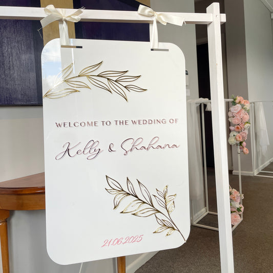 Welcome Sign | Rectangle | 3D Acrylic