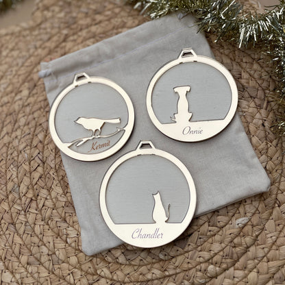 Pet Silhouette Ornament - Remarkable Creations