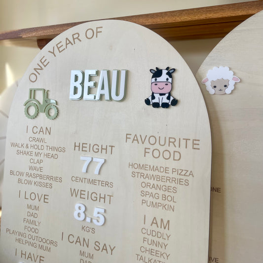 Farm Animals Theme | Milestone Birthday Board