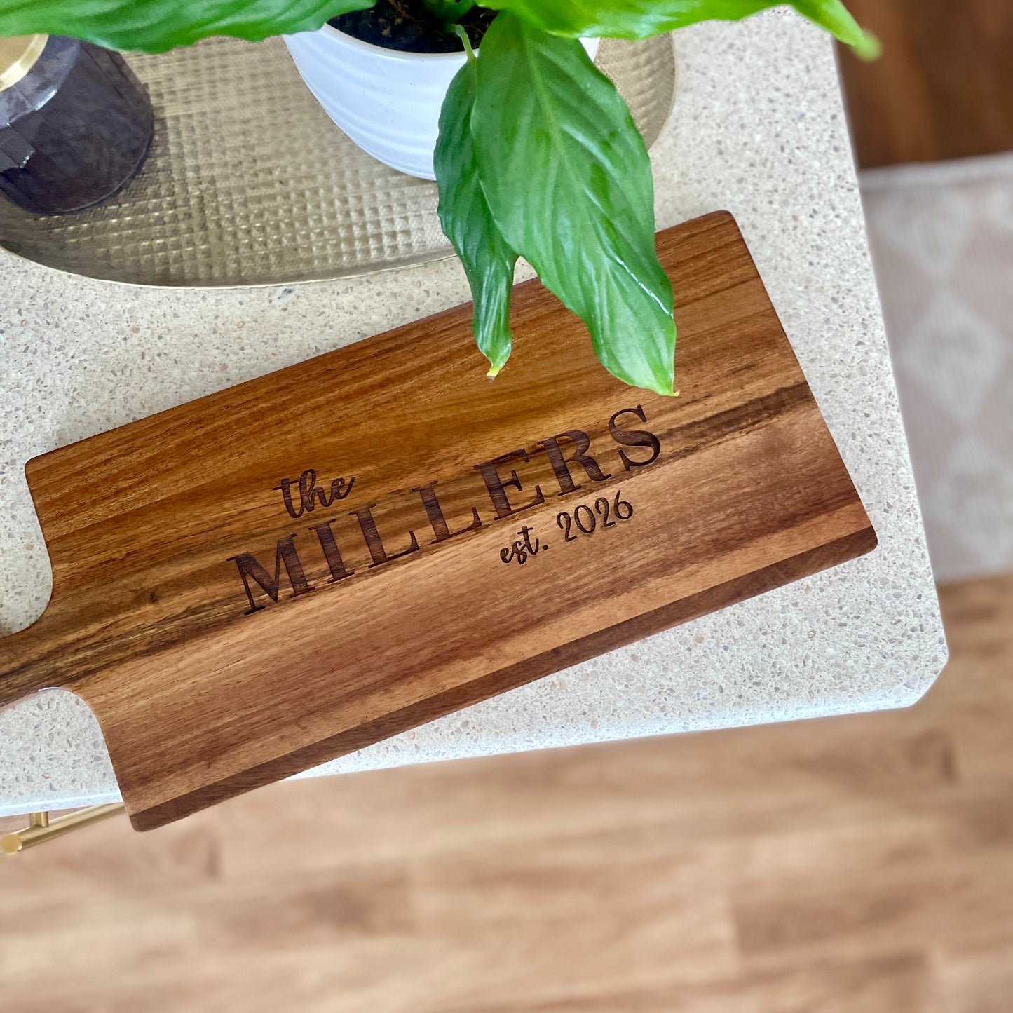 Personalised Surname Wedding Chopping Board | Newlywed Gift - Remarkable Creations