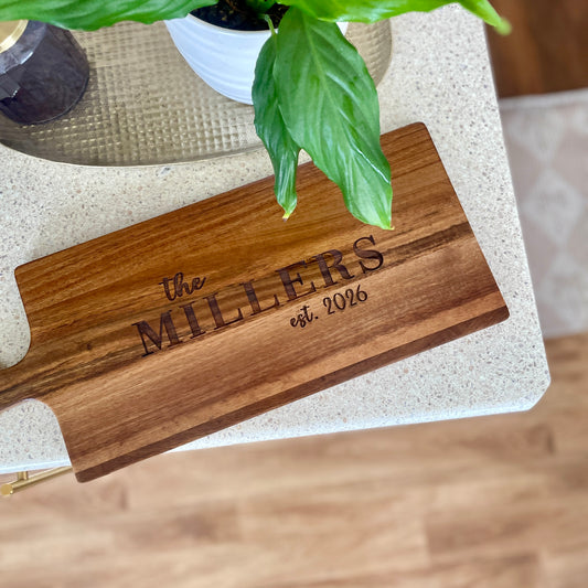Personalised Surname Wedding Chopping Board | Newlywed Gift - Remarkable Creations