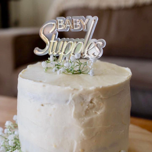 Baby Shower Acrylic Cake Topper | Double Layer