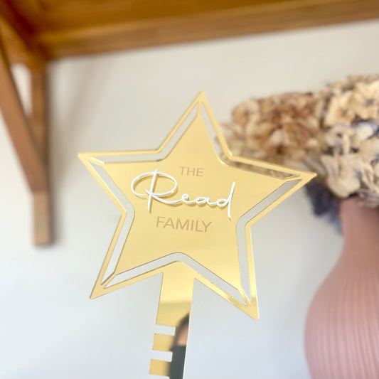 Family Name Christmas Tree Topper