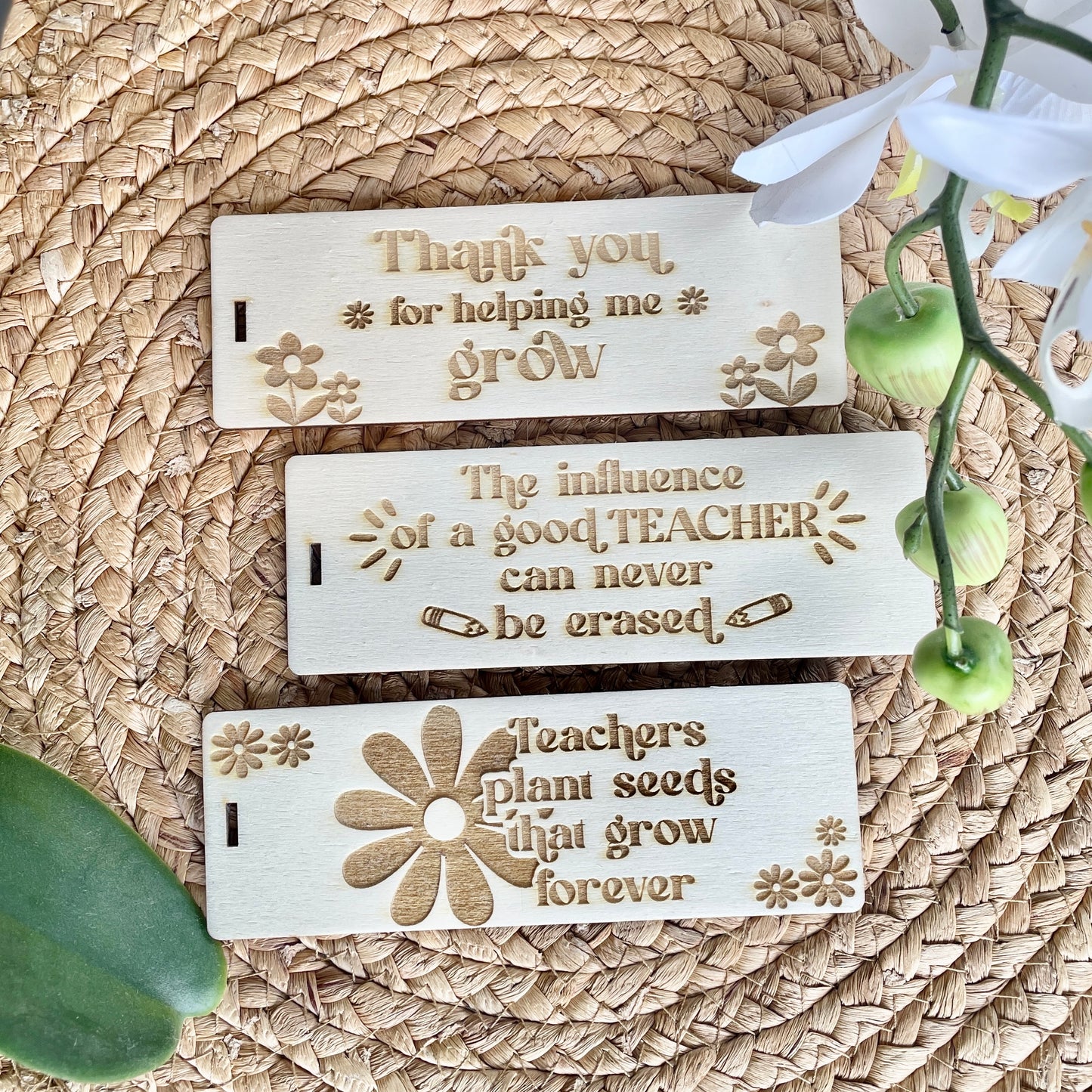 Teacher Wooden Bookmarks