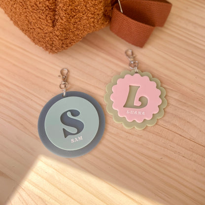 Scallop Cut Out Bag Tag | Double Layer