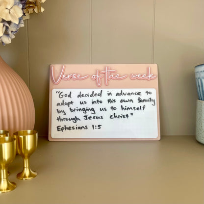 Verse of the Week Plaque