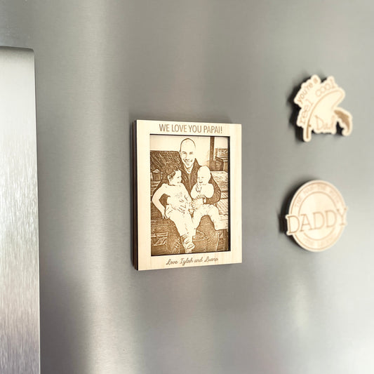 Engraved Photo Fridge Magnet