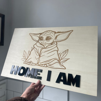 Engraved Custom Image Wooden Sign