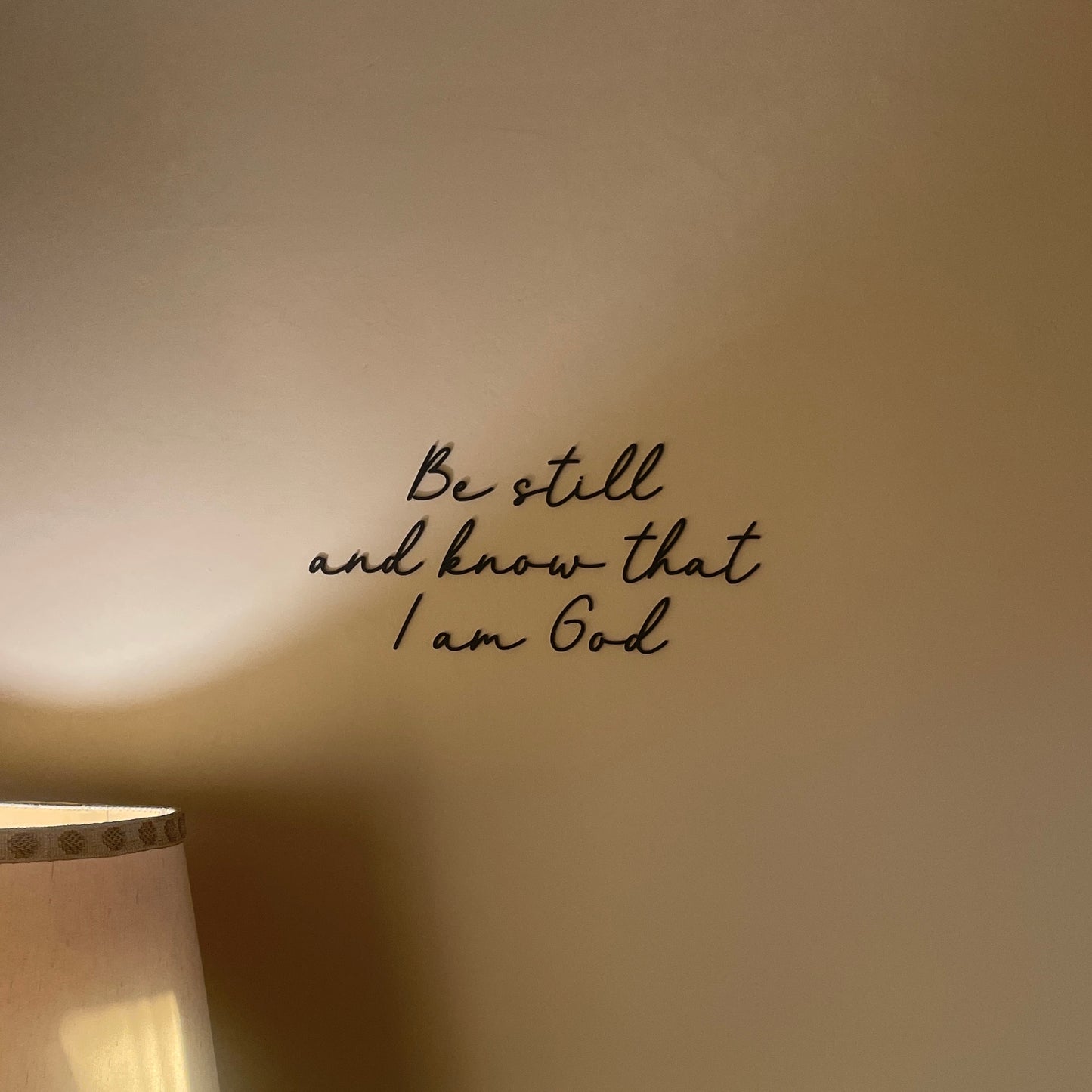 “Be still and know that I am God” Wall Lettering | Scripture Home Decor - Remarkable Creations