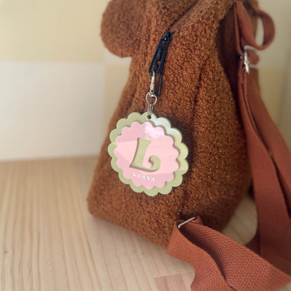Scallop Cut Out Bag Tag | Double Layer