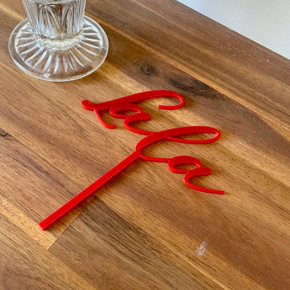 Name Cake Topper | Coloured Acrylic | Single Layer